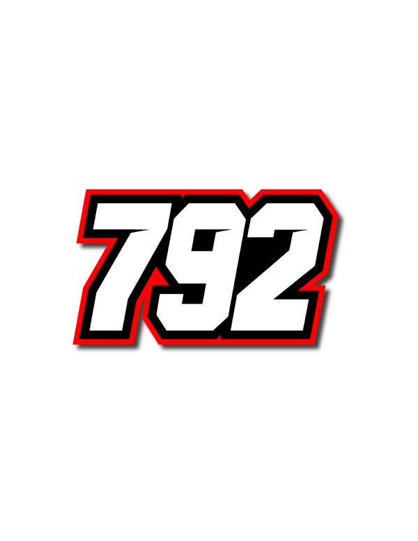 Stickers numéro pour casque motocross