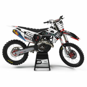 kit deco motocross semi personnalise pour tc fc fe husqvarna gris grey nardo savage hologramme fluo