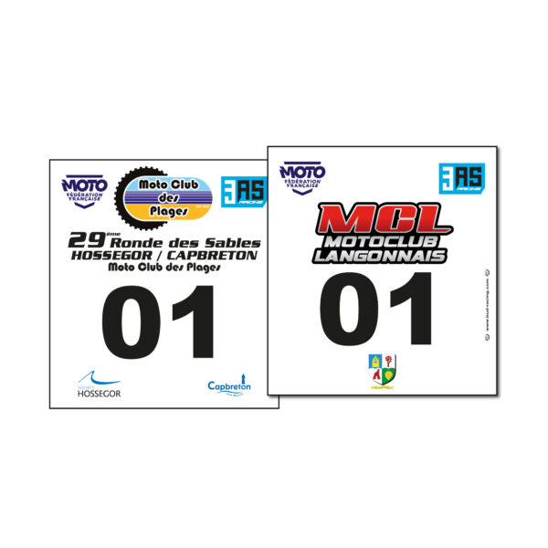 Dossard autocollant sable cfs kit déco motocross
