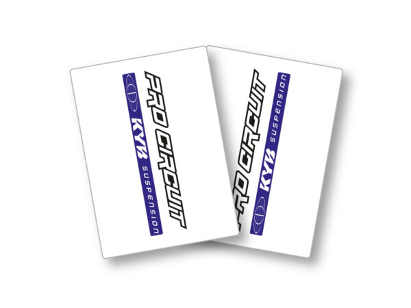 Stickers transparent Pro Circuit KYB bleu Kit déco motocross semi & 100% personnalisé