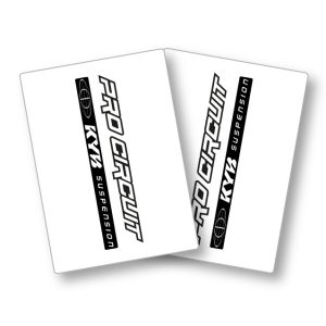 Stickers transparent KYB blanc Kit déco motocross semi & 100% personnalisé
