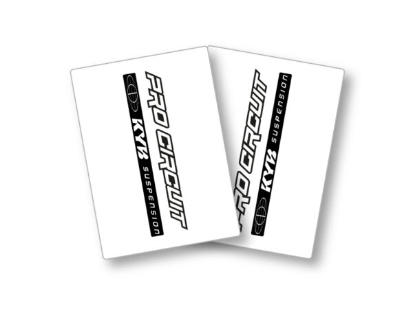 Stickers transparent Pro Circuit KYB noir Kit déco motocross semi & 100% personnalisé