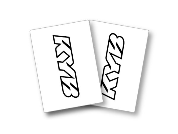 Stickers transparent KYB blanc Kit déco motocross semi & 100% personnalisé