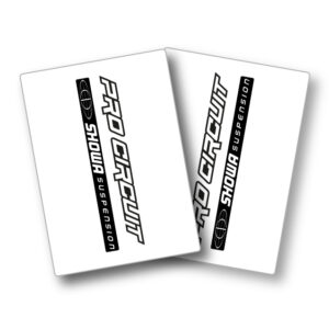 Stickers transparent Pro Circuit Showa rouge Kit déco motocross semi & 100% personnalisé