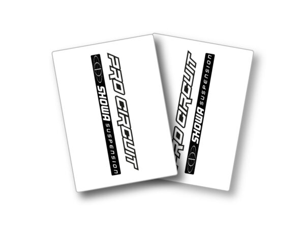 Stickers transparent Pro Circuit Showa noir Kit déco motocross semi & 100% personnalisé