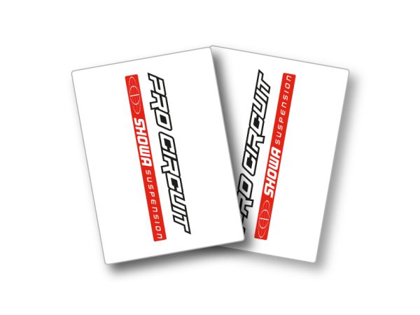 Stickers transparent Pro Circuit Showa rouge Kit déco motocross semi & 100% personnalisé