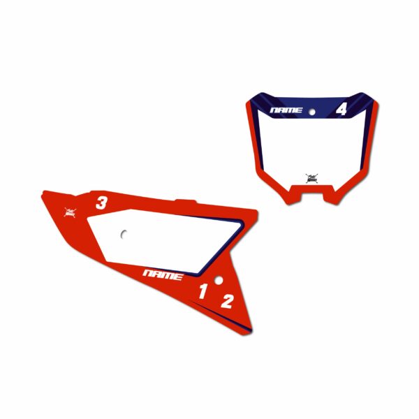 FONDS DE PLAQUES HONDA FACTOR Kit déco motocross semi & 100% personnalisé