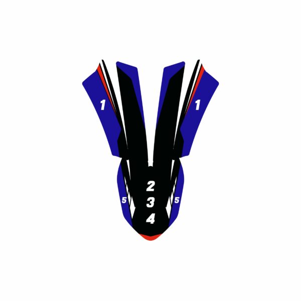 GARDE BOUE AVANT YAMAHA USA Kit déco motocross semi & 100% personnalisé