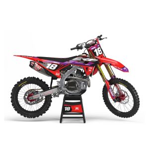 Kit déco motocross honda cr crf splitworks vintage lawrence PURED violet