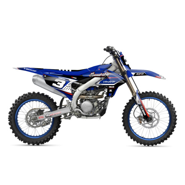 Kit deco motocross Split Works semi personnalise SEND IT pour Yamaha YZ / YZF / PW