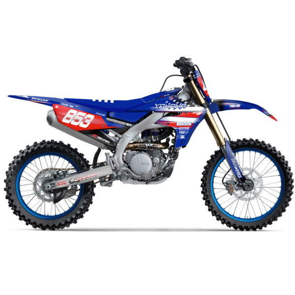 Kit déco motocross semi personnalisé usa line up pour Yamaha YZ / YZF
