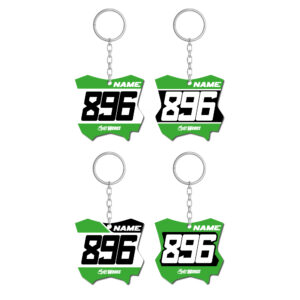 Porte clé mini plaque KAWASAKI Kit déco motocross semi & 100% personnalisé