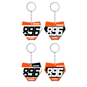 Porte clé mini plaque KTM Kit déco motocross semi & 100% personnalisé